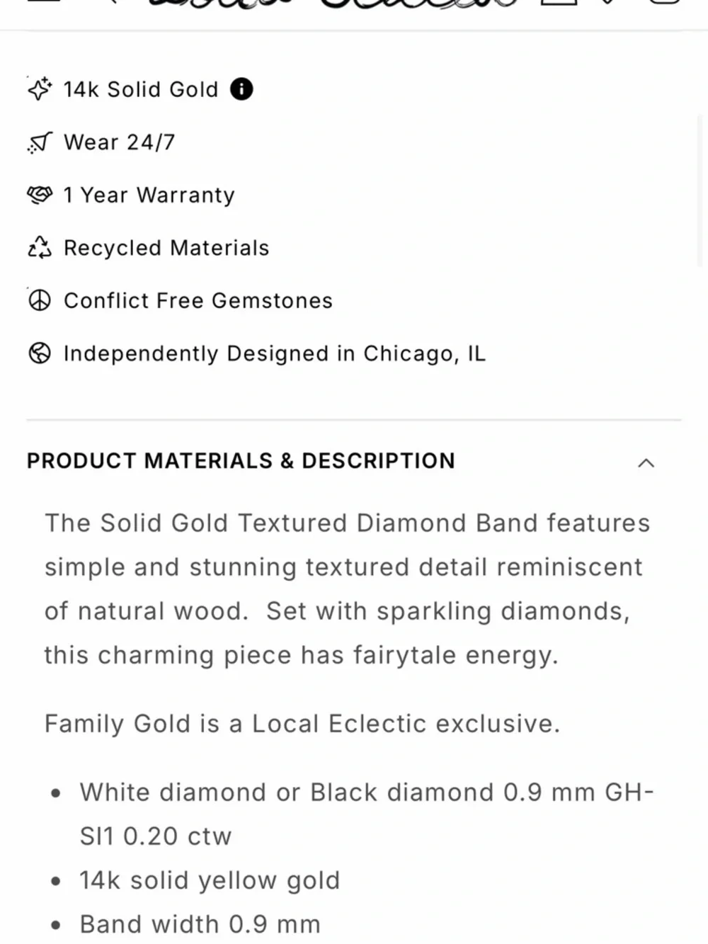 Local Eclectic Delicate Gold Stackable Ring - Picture 3 of 6